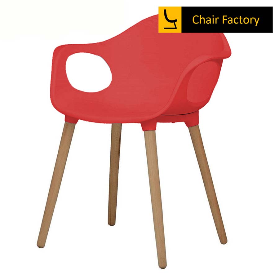 Red Jolie Wooden Cafe Chair